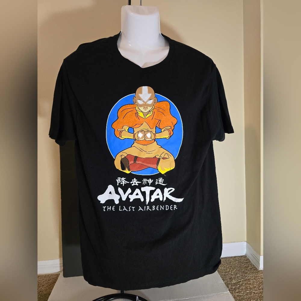 Avatar the Last Air Bender Anime Tshirt Black size L